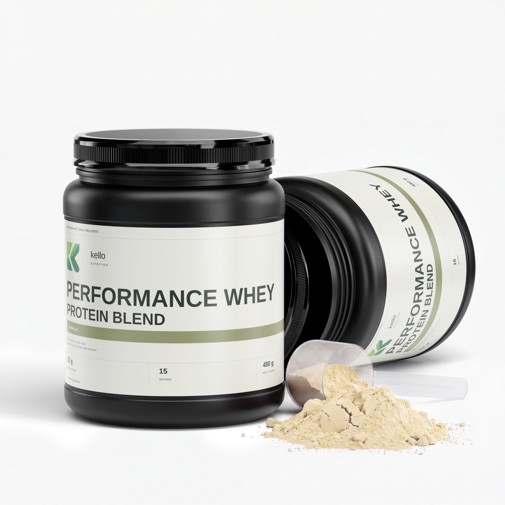 vanilla whey protein powder product packaging detail