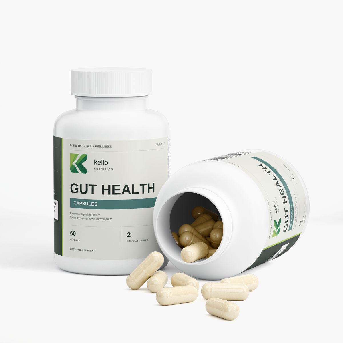 gut health capsules product packaging detail