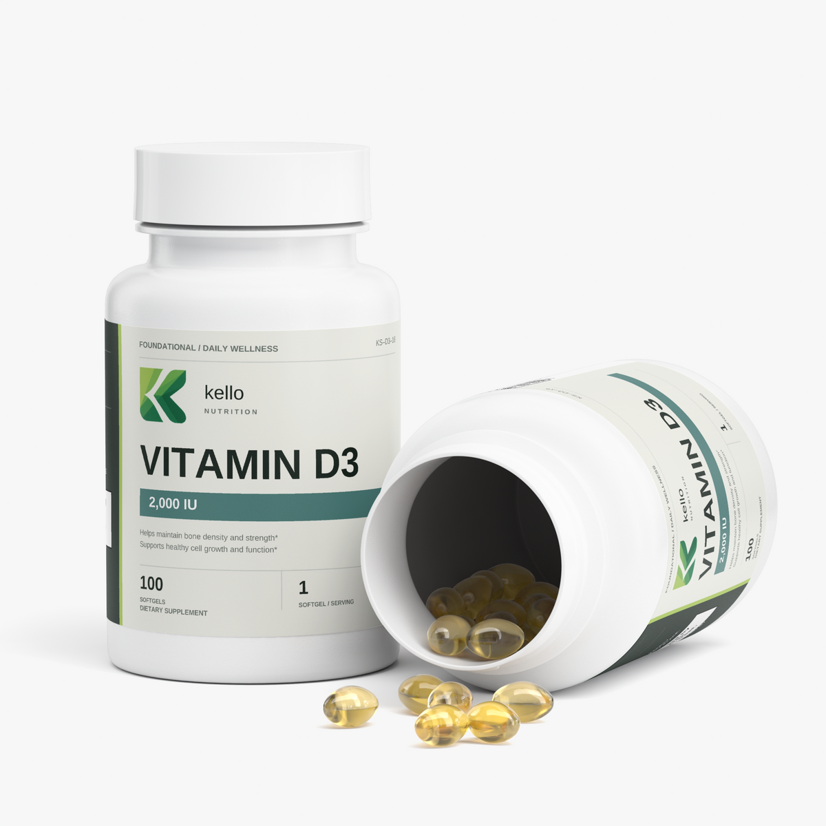 vitamin D3 2000 IU softgels product packaging detail