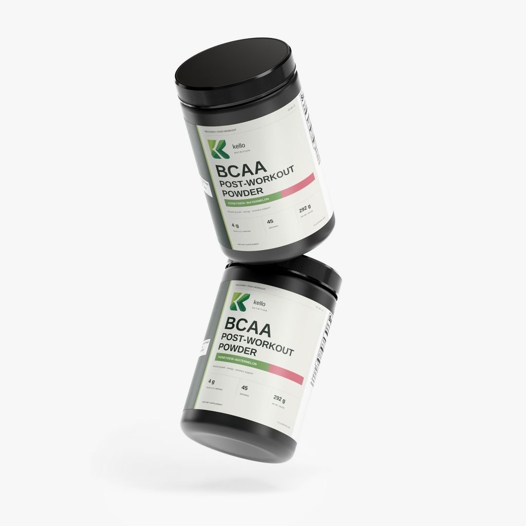 BCAA Post Workout Powder (Honeydew/Watermelon) supplement product presentation