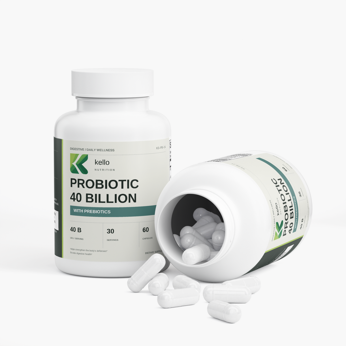 40 billion CFU probiotic product packaging detail