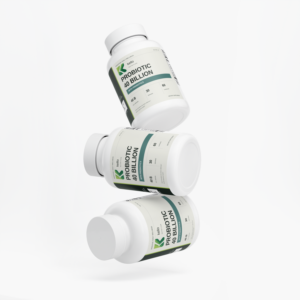 Probiotic 40 Billion with Prebiotics supplement product presentation