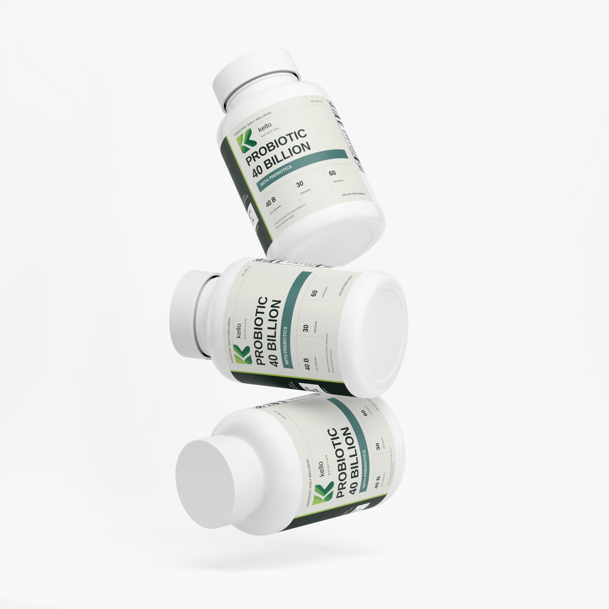 Probiotic 40 Billion with Prebiotics supplement product presentation