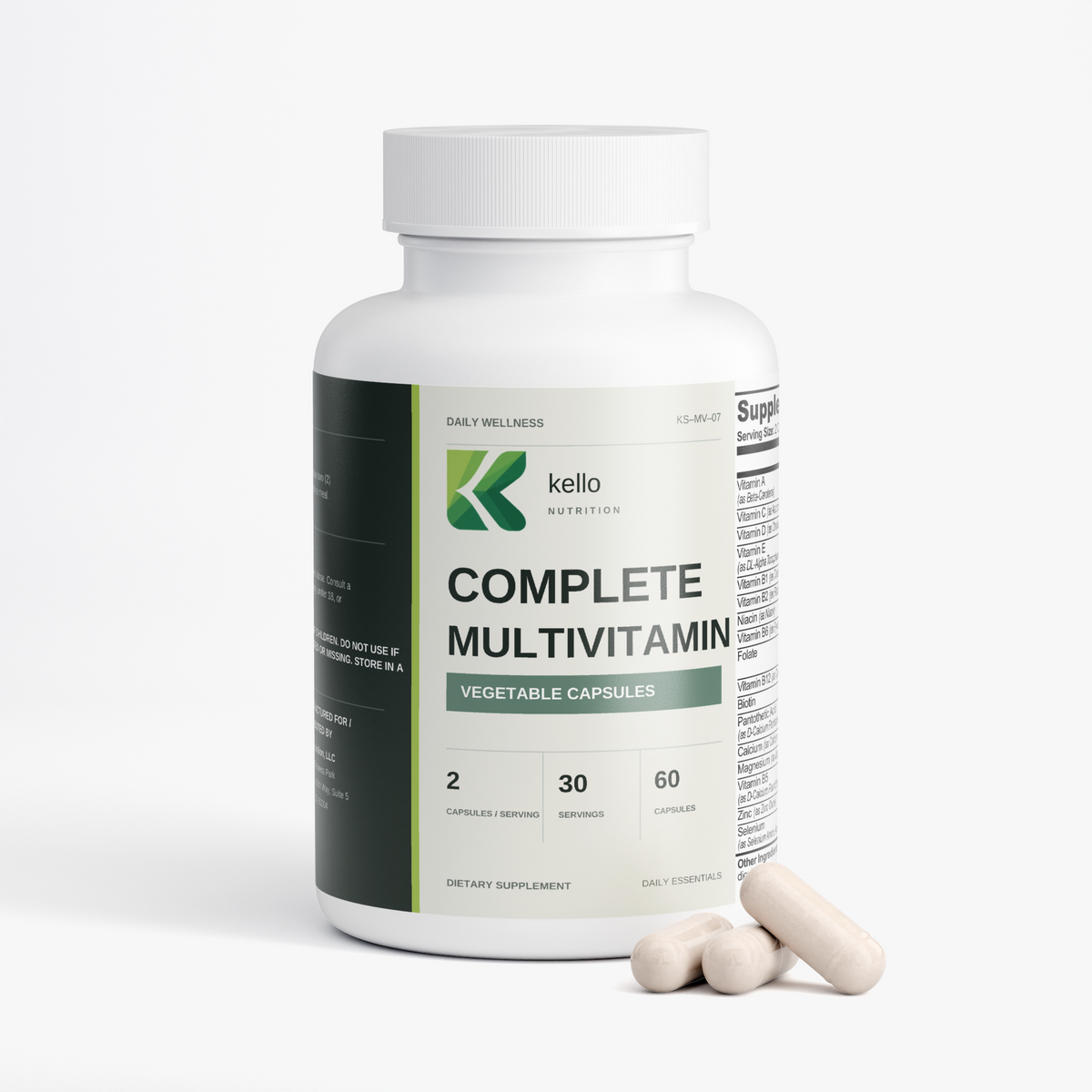 Complete Multivitamin supplement packaging alternate view
