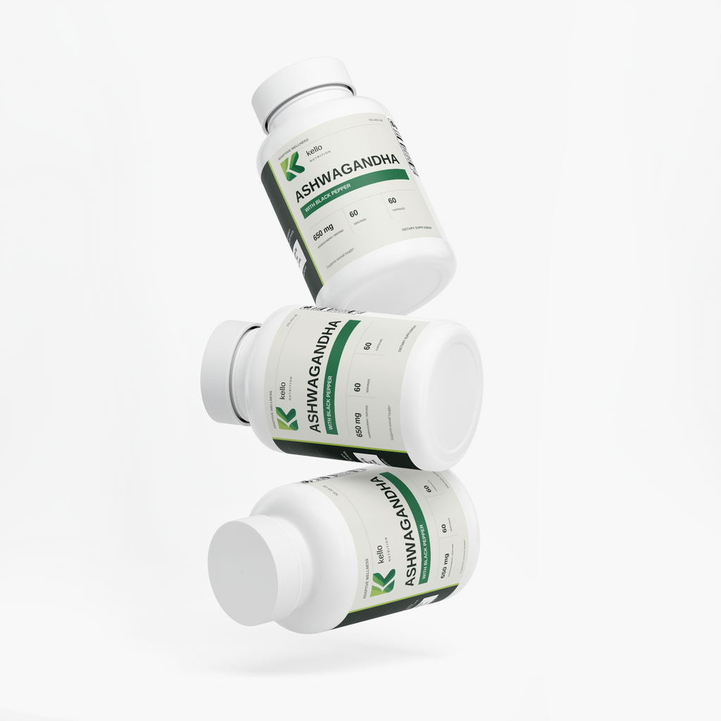 Ashwagandha supplement product presentation